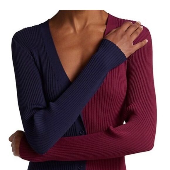 STAUD Shoko Colorblock Sweater Dress Size XS - Picture 3 of 16